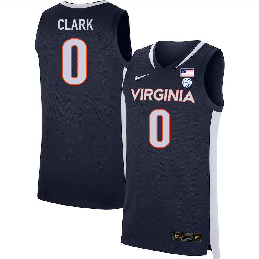 Men #0 Kihei Clark Virginia Cavaliers College 2022-23 Stitched Basketball Jerseys Sale-Navy - Click Image to Close